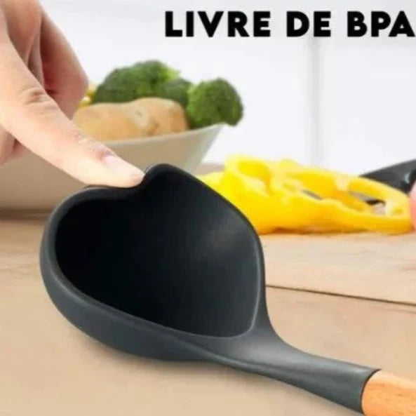 Kit de Utensílios de Cozinha de Silicone